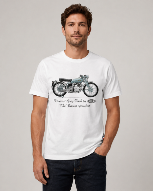 White T-Shirt Grey Flash – Made in France