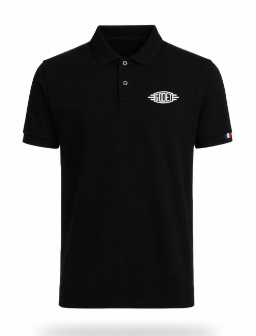 Black GODET Polo Shirt – Made in France