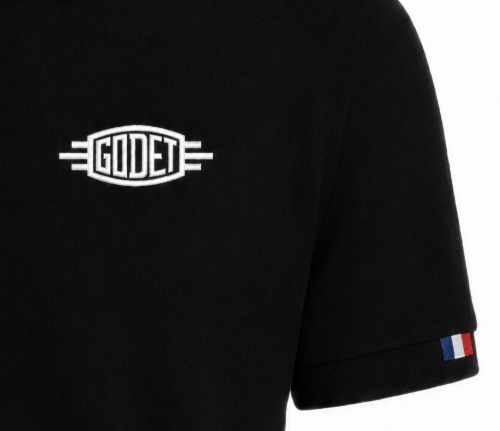 Black GODET Polo Shirt – Made in France