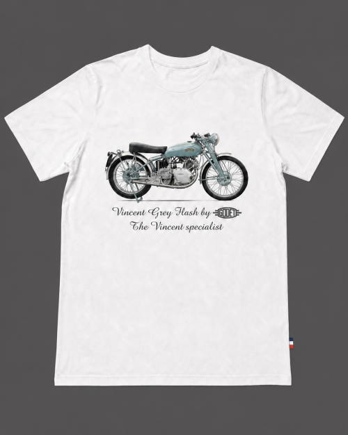 White T-Shirt Grey Flash – Made in France